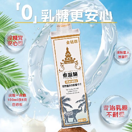 1L泰式鲜榨椰子汁泰国风味网红大瓶饮料整箱植物蛋白饮料代理合作